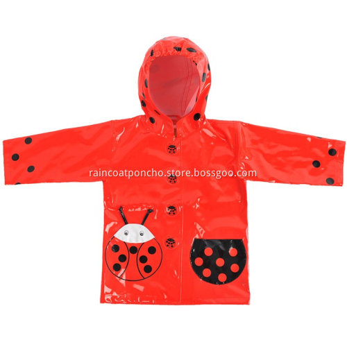 Cute Waterproof PU Kids Raincoats
